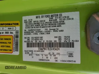 2020 Ford Mustang GT with VIN 1FA6P8CF2L5145624, listed as a Copart auction lot 48659495 with 80,888 mi miles and Salvage Title. Bid and sale history available at carsss.com. Image 12.