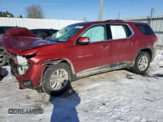 2018 Chevrolet Traverse LT Cloth z VIN 1GNERGKW7JJ126588, wystawiony jako Copart lot #42369475 z przebiegiem Nie podano mil oraz Czysty tytuł • Clean title. Historia ofert i sprzedaży dostępna na DreamBid. Obrazek 1.
