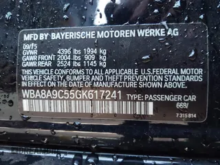 2016 BMW 3 Series 320i with VIN WBA8A9C55GK617241, listed as a IAAI auction lot 41781613 with 111,053 mi miles. Bid and sale history available at carsss.com. Image 8.