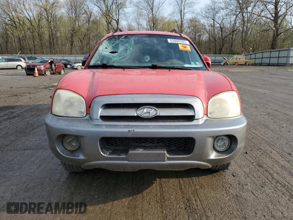 2005 Hyundai Santa Fe GLS with VIN KM8SC13D45U894066, listed as a Copart auction lot 53808385 with 122,880 mi miles and Salvage Title. Bid and sale history available at carsss.com. Image 5.
