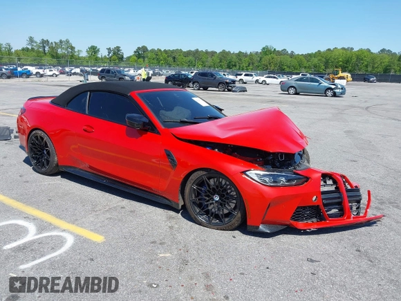 2023 BMW M4 Competition xDrive z VIN WBS33BA00PCM42325, wystawiony jako IAAI lot #42029574 z przebiegiem 22 610 mil mil oraz . Historia ofert i sprzedaży dostępna na DreamBid. Obrazek 1.