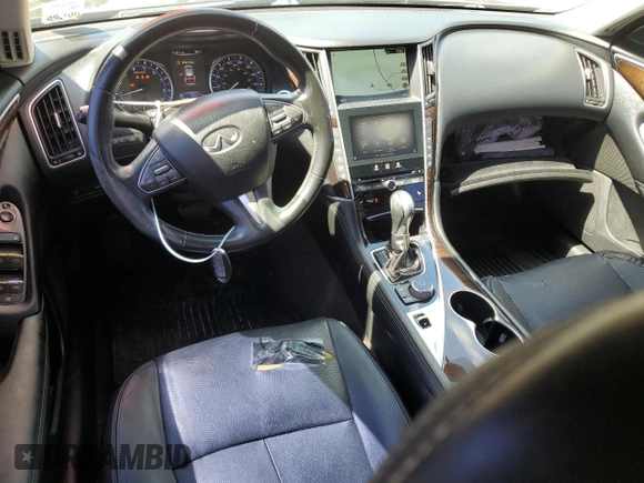 2014 Infiniti Q50 Premium with VIN JN1BV7APXEM670219, listed as a Copart auction lot 62340745 with 155,131 mi miles and Salvage title. Bid and sale history available at DreamBid. Image 8.