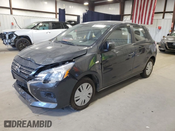 2024 Mitsubishi Mirage ES with VIN ML32AUHJ5RH015590, listed as a Copart auction lot 53115655 with 2,969 mi miles and Salvage title. Bid and sale history available at DreamBid. Image 1.