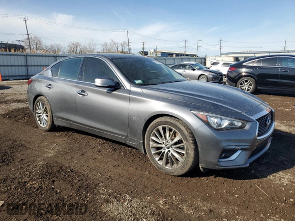 2018 Infiniti Q50 Sport with VIN JN1EV7AR3JM442233, listed as a Copart auction lot 51812365 with 41,335 mi miles and Salvage Title. Bid and sale history available at DreamBid. Image 4.