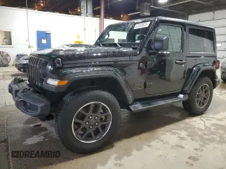 2021 Jeep Wrangler Sport S z VIN 1C4HJXAG9MW648458, wystawiony jako Copart lot #57653625 z przebiegiem 75 055 mil mil oraz Szkoda całkowita • Salvage title. Historia ofert i sprzedaży dostępna na DreamBid. Obrazek 1.