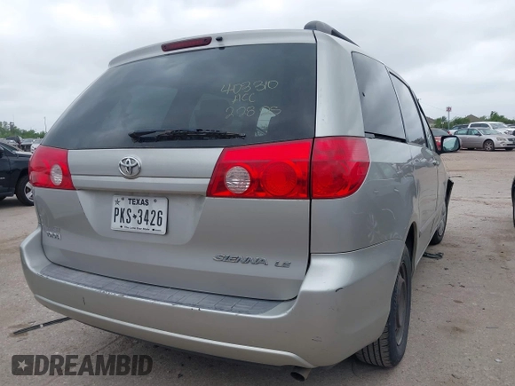 2008 Toyota Sienna CE with VIN 5TDZK23CX8S197027, listed as a IAAI auction lot 41962530 with Not Provided miles and . Bid and sale history available at DreamBid. Image 4.