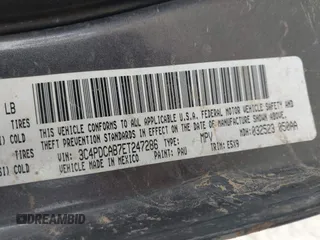 2014 Dodge Journey American Value Pkg with VIN 3C4PDCAB7ET247286, listed as a IAAI auction lot 41214056 with 205,222 mi miles. Bid and sale history available at carsss.com. Image 9.