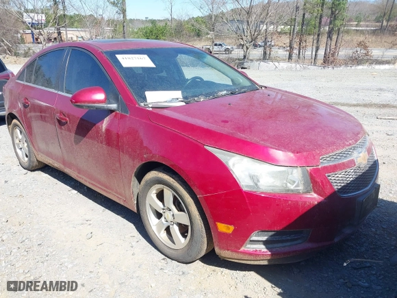 2011 Chevrolet Cruze LT w/2LT with VIN 1G1PG5S99B7182058, listed as a IAAI auction lot 41827167 with 174,092 mi miles. Bid and sale history available at carsss.com. Image 1.