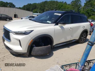 2024 Infiniti QX60 Autograph with VIN 5N1DL1HU8RC331454, listed as a Copart auction lot 61023005 with 26,349 mi miles and Salvage title. Bid and sale history available at DreamBid. Image 1.