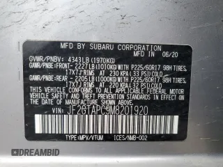 2021 Subaru Crosstrek Premium z VIN JF2GTAPC9M8201920, wystawiony jako Copart lot #75102403 z przebiegiem 47 351 mil mil oraz Nie do naprawy • Non repairable. Historia ofert i sprzedaży dostępna na DreamBid. Obrazek 13.
