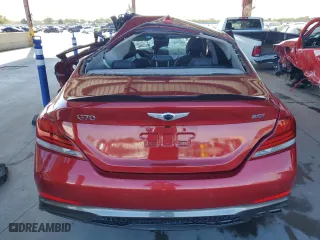 2020 Genesis G70 2.0T with VIN KMTG44LA8LU045328, listed as a Copart auction lot 76497644 with 0 mi miles and Clean Title. Bid and sale history available at carsss.com. Image 6.