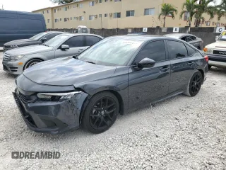 2024 Honda Civic Sport z VIN 2HGFE2F54RH527236, wystawiony jako Copart lot #52039415 z przebiegiem 22 373 mil mil oraz Szkoda całkowita • Salvage title. Historia ofert i sprzedaży dostępna na DreamBid. Obrazek 1.