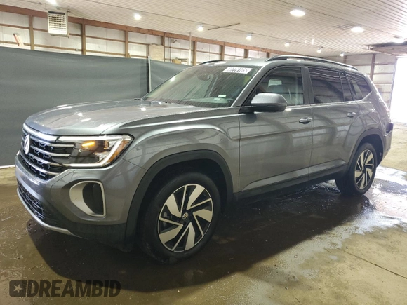 2025 Volkswagen Atlas SE with VIN 1V2HR2CA3SC512621, listed as a Copart auction lot 60779105 with 13,500 mi miles and Clean title. Bid and sale history available at DreamBid. Image 1.