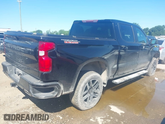2021 Chevrolet Silverado 1500 LT Trail Boss with VIN 1GCPYFED7MZ407580, listed as a IAAI auction lot 42078081 with 64,299 mi miles and . Bid and sale history available at DreamBid. Image 4.