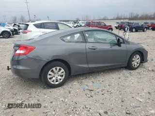 2012 Honda Civic Cpe LX with VIN 2HGFG3B58CH527382, listed as a Copart auction lot 51947645 with 0 mi miles and Clean Title. Bid and sale history available at carsss.com. Image 3.
