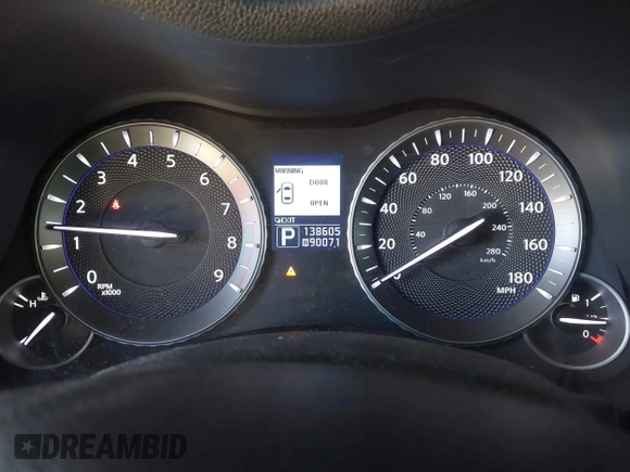 2013 Infiniti M with VIN JN1BY1AP6DM511104, listed as a IAAI auction lot 41818184 with 138,605 mi miles and . Bid and sale history available at DreamBid. Image 7.