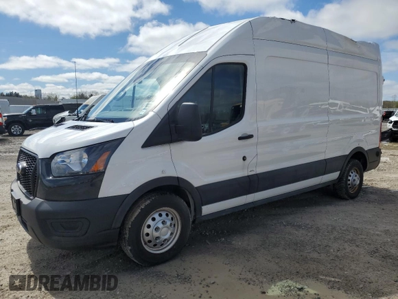 2023 Ford Transit Cargo with VIN 1FTBR2X88PKA66512, listed as a Copart auction lot 58451445 with 74,819 mi miles and Salvage title. Bid and sale history available at DreamBid. Image 1.