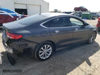 2015 Chrysler 200 C with VIN 1C3CCCCG9FN513908, listed as a Copart auction lot 50049225 with 135,742 mi miles and Salvage Title. Bid and sale history available at carsss.com. Image 3.