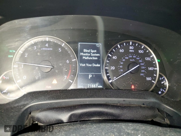 2019 Lexus RX 350 with VIN 2T2BZMCA6KC190840, listed as a Copart auction lot 61404325 with 71,887 mi miles and Salvage title. Bid and sale history available at DreamBid. Image 9.