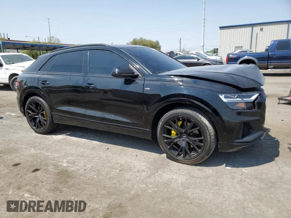 2019 Audi Q8 Premium Plus with VIN WA1EVAF13KD011514, listed as a Copart auction lot 64988564 with 81,316 mi miles and Salvage Title. Bid and sale history available at carsss.com. Image 4.