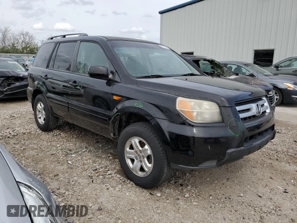 2008 Honda Pilot VP with VIN 5FNYF18208B030318, listed as a Copart auction lot 50926455 with 154,587 mi miles and Salvage Title. Bid and sale history available at DreamBid. Image 4.