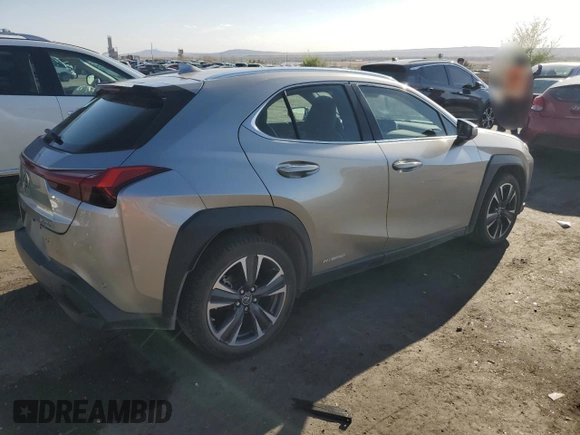 2020 Lexus UX 250h with VIN JTHP9JBHXL2025623, listed as a Copart auction lot 52387535 with 29,775 mi miles and Salvage title. Bid and sale history available at DreamBid. Image 3.