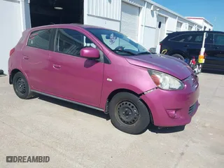 2015 Mitsubishi Mirage DE with VIN ML32A3HJ7FH031523, listed as a IAAI auction lot 41905101 with 64,107 mi miles. Bid and sale history available at carsss.com. Image 1.