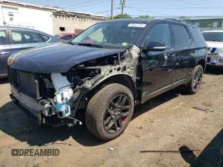 2020 Chevrolet Traverse Premier with VIN 1GNEVKKW0LJ170868, listed as a Copart auction lot 55662785 with 81,475 mi miles and Salvage title. Bid and sale history available at DreamBid. Image 1.
