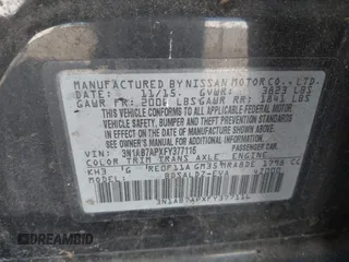 2015 Nissan Sentra SV z VIN 3N1AB7APXFY377116, wystawiony jako IAAI lot #41980134 z przebiegiem 160 821 mil mil oraz . Historia ofert i sprzedaży dostępna na DreamBid. Obrazek 9.