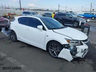 2016 Lexus CT 200h Hybrid with VIN JTHKD5BH8G2267719, listed as a IAAI auction lot 41445010 with 73,287 mi miles. Bid and sale history available at carsss.com. Image 1.