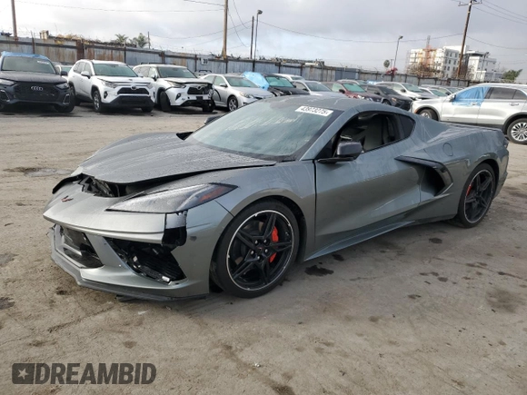 2022 Chevrolet Corvette 2LT with VIN 1G1YB2D49N5109954, listed as a Copart auction lot 43973275 with 44,566 mi miles and Salvage Title. Bid and sale history available at carsss.com. Image 1.