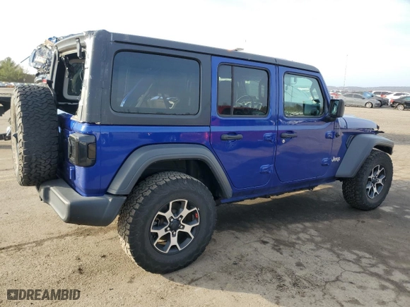 2018 Jeep Wrangler Unlimited Sport S with VIN 1C4HJXDN8JW323452, listed as a Copart auction lot 48574355 with 67,555 mi miles and Salvage Title. Bid and sale history available at carsss.com. Image 3.