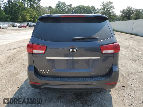 2016 Kia Sedona LX with VIN KNDMB5C15G6092159, listed as a Copart auction lot 67584274 with 143,102 mi miles and Salvage Title. Bid and sale history available at DreamBid. Image 6.