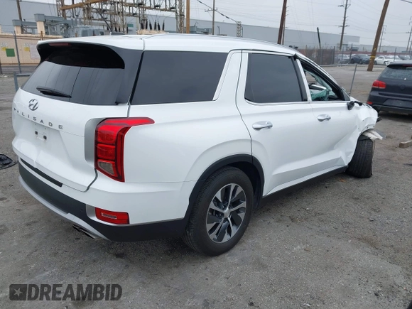 2021 Hyundai Palisade SEL z VIN KM8R24HE3MU305527, wystawiony jako IAAI lot #41890500 z przebiegiem 55 514 mil mil oraz . Historia ofert i sprzedaży dostępna na DreamBid. Obrazek 4.