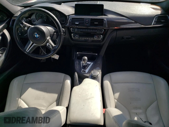 2016 BMW M3 with VIN WBS8M9C57G5D30360, listed as a Copart auction lot 43237344 with 81,879 mi miles. Bid and sale history available at carsss.com. Image 8.