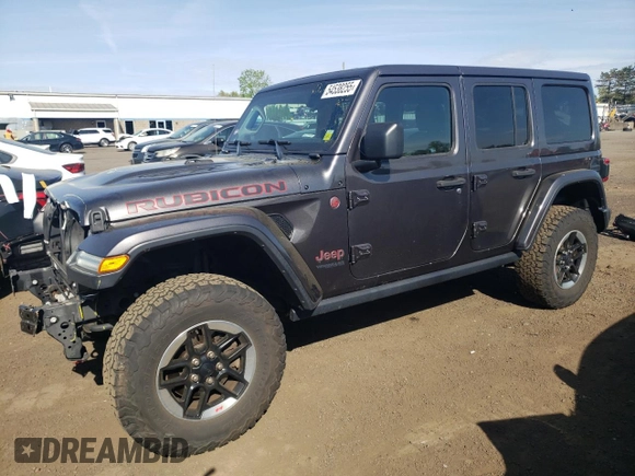 2019 Jeep Wrangler Unlimited Rubicon with VIN 1C4HJXFG2KW662384, listed as a Copart auction lot 54538255 with 78,568 mi miles and Salvage title. Bid and sale history available at DreamBid. Image 1.