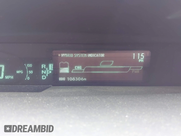 2010 Toyota Prius II with VIN JTDKN3DU3A0096944, listed as a IAAI auction lot 41797544 with 108,306 mi miles. Bid and sale history available at carsss.com. Image 7.