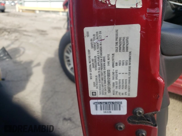 2001 GMC Jimmy SLE with VIN 1GKDT13W912185013, listed as a Copart auction lot 83922514 with 0 mi miles and Salvage Title. Bid and sale history available at carsss.com. Image 15.
