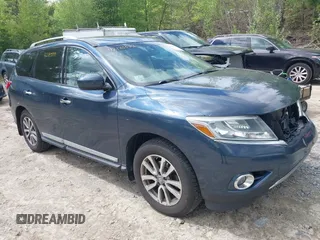 2014 Nissan Pathfinder SL z VIN 5N1AR2MM1EC698736, wystawiony jako IAAI lot #42185533 z przebiegiem 129 838 mil mil oraz . Historia ofert i sprzedaży dostępna na DreamBid. Obrazek 1.