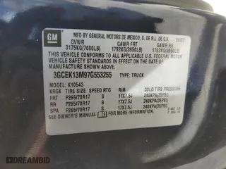2007 Chevrolet Silverado 1500 LT w/1LT with VIN 3GCEK13M97G553255, listed as a Copart auction lot 52851025 with 159,552 mi miles and Salvage Title. Bid and sale history available at carsss.com. Image 12.