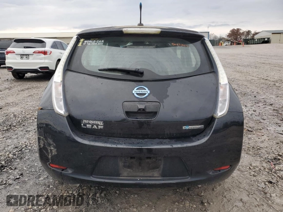 2011 Nissan LEAF SL with VIN JN1AZ0CPXBT005987, listed as a Copart auction lot 84307824 with 154,839 mi miles and Salvage Title. Bid and sale history available at carsss.com. Image 6.