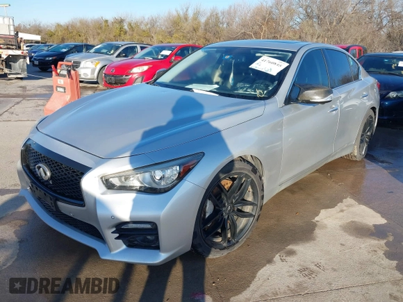2015 Infiniti Q50 Premium with VIN JN1BV7AP8FM331816, listed as a IAAI auction lot 41760845 with 168,507 mi miles. Bid and sale history available at carsss.com. Image 17.
