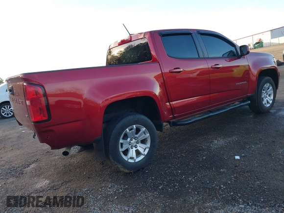 2021 Chevrolet Colorado 2WD LT with VIN 1GCGSCEN0M1150821, listed as a IAAI auction lot 41298960 with 76,931 mi miles. Bid and sale history available at carsss.com. Image 4.
