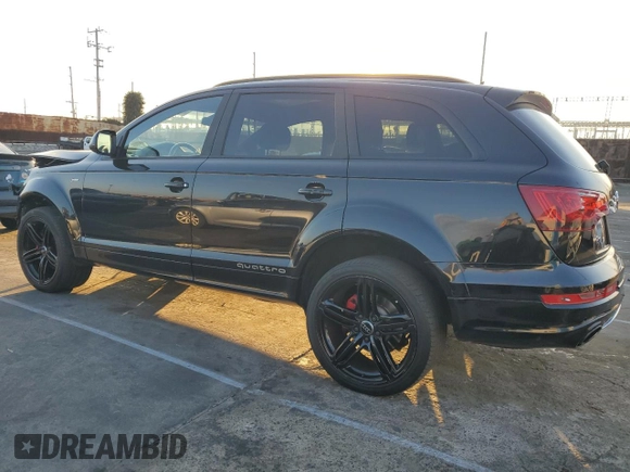 2015 Audi Q7 3.0T S line Prestige with VIN WA1DGBFE9FD005673, listed as a Copart auction lot 43054265 with 143,210 mi miles and Salvage Title. Bid and sale history available at carsss.com. Image 2.