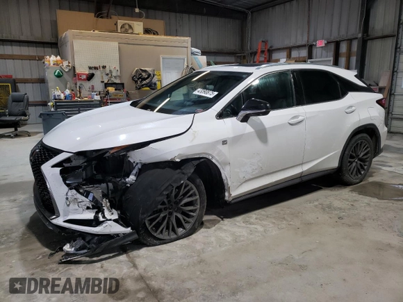 2021 Lexus RX with VIN 2T2YZMDA7MC258798, listed as a Copart auction lot 43090875 with 95,996 mi miles and Salvage Title. Bid and sale history available at carsss.com. Image 1.
