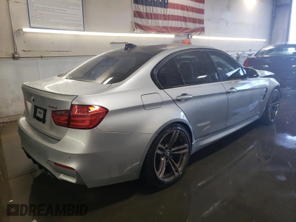 2015 BMW M3 with VIN WBS3C9C5XFJ276407, listed as a Copart auction lot 40392094 with 57,204 mi miles. Bid and sale history available at carsss.com. Image 3.