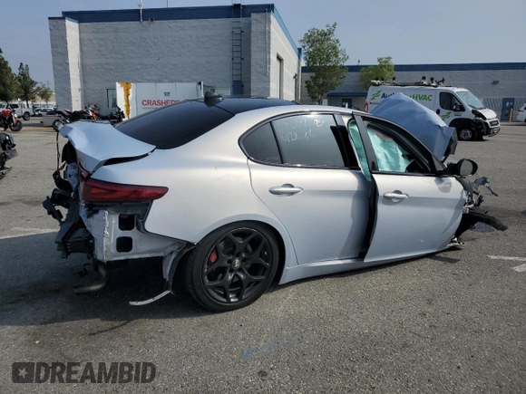 2022 Alfa Romeo Giulia Ti with VIN ZARFAMBNXN7665449, listed as a Copart auction lot 60749345 with Not provided miles and Salvage title. Bid and sale history available at DreamBid. Image 3.