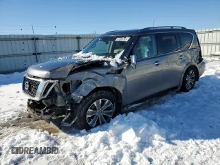 2020 Nissan Armada SL with VIN JN8AY2NC1LX519120, listed as a Copart auction lot 87589765 with 0 mi miles and Salvage Title. Bid and sale history available at carsss.com. Image 1.