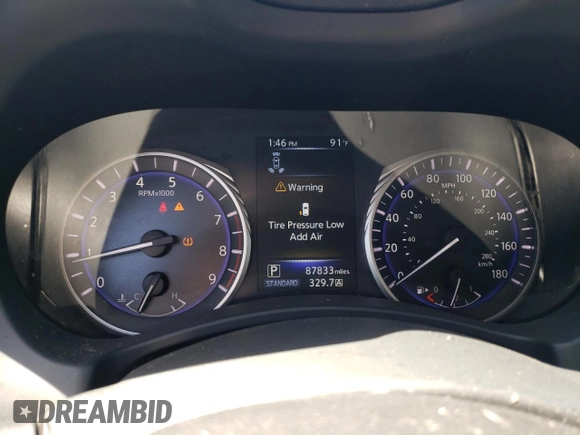 2016 Infiniti Q50 Red Sport 400 with VIN JN1FV7AR3GM451365, listed as a Copart auction lot 62960125 with 87,833 mi miles and Salvage title. Bid and sale history available at DreamBid. Image 9.