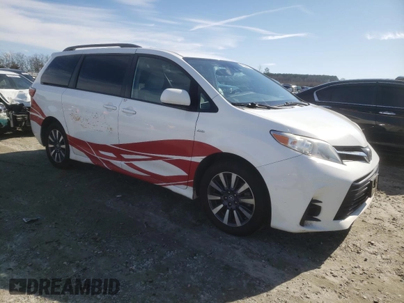 2020 Toyota Sienna LE with VIN 5TDJZ3DC6LS239120, listed as a Copart auction lot 45532665 with 477,555 mi miles and Clean title. Bid and sale history available at DreamBid. Image 4.